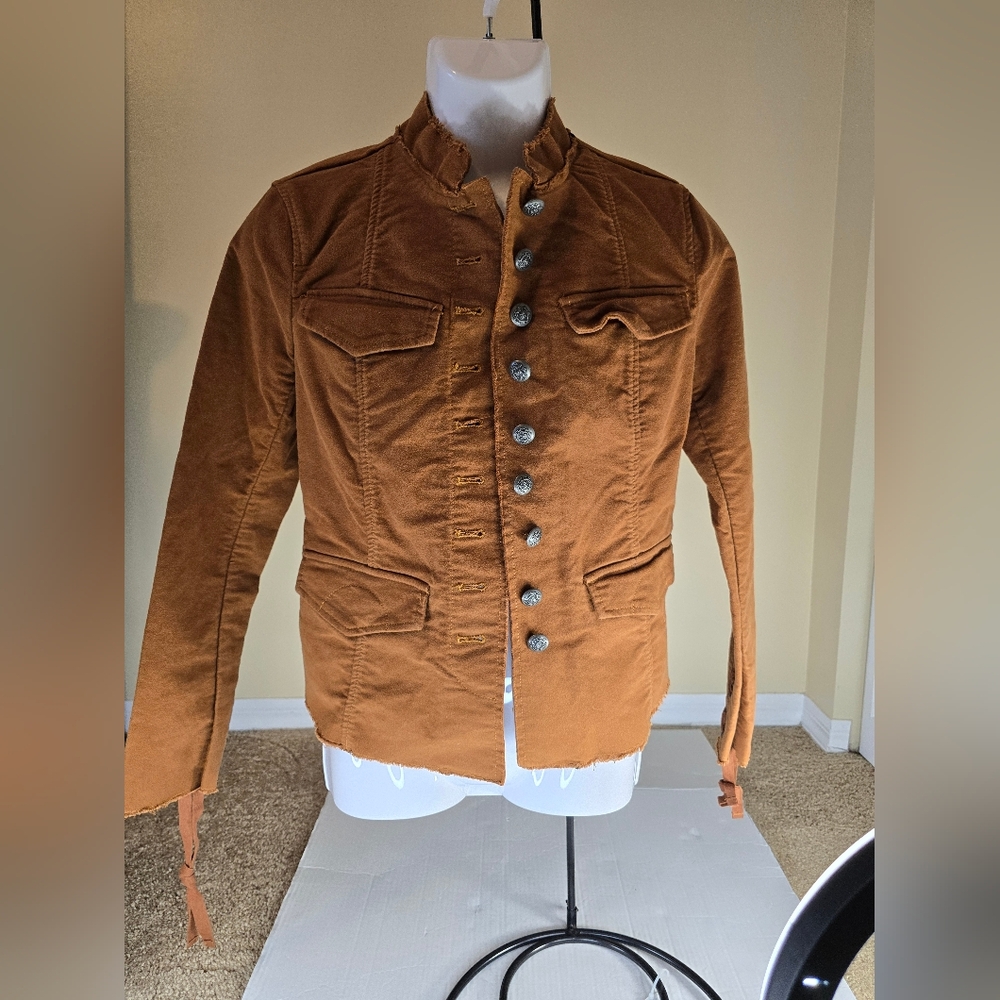 Free People Military style Jacket burnt orange Women's Size small